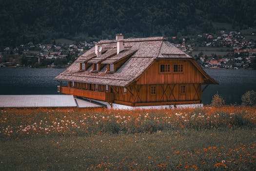 picturesque lakeside