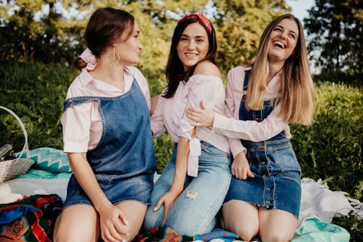 group of friends enjoying nature