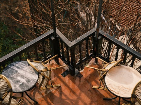 small urban garden on a balcony